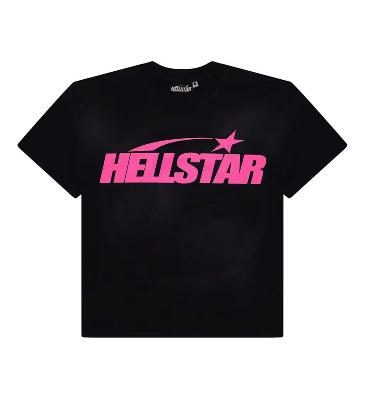 Hellstar Classic Logo Gel Tee Black/Pink front view