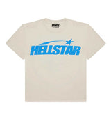 Hellstar Classic Logo Gel Tee Cream/Blue front view