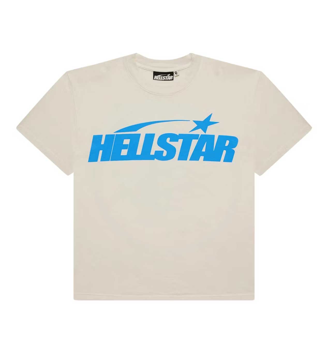 Hellstar Classic Logo Gel Tee Cream/Blue front view