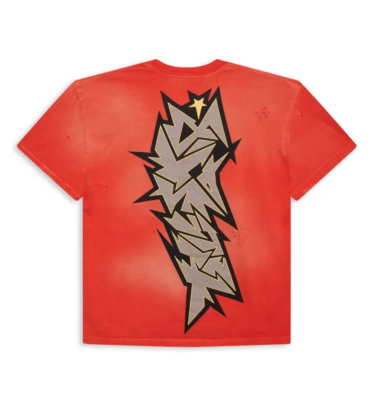 Hellstar Cracked Logo Distress Tee Red – Restock AR