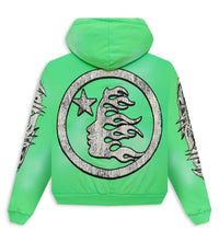 Hellstar Graffiti Zip Up Hoodie Green