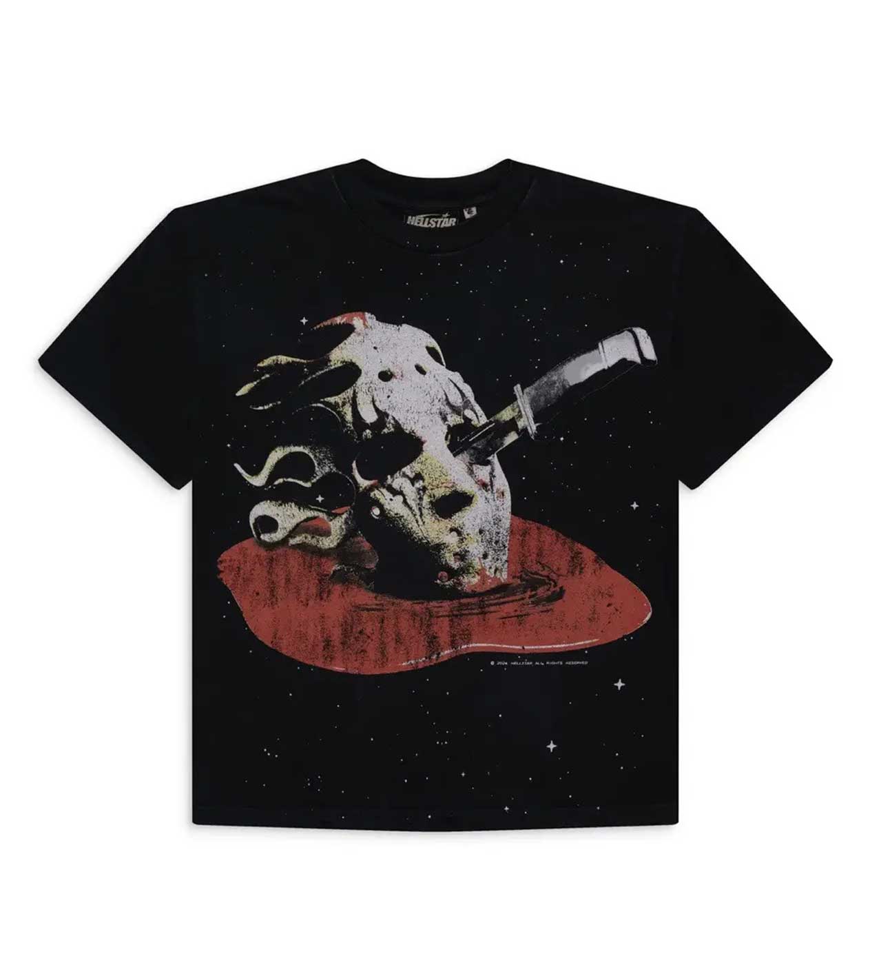 Hellstar Halloween Killer Mask Jason Tee Black