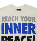 Hellstar Inner Peace Tee White/Blue front detailed view