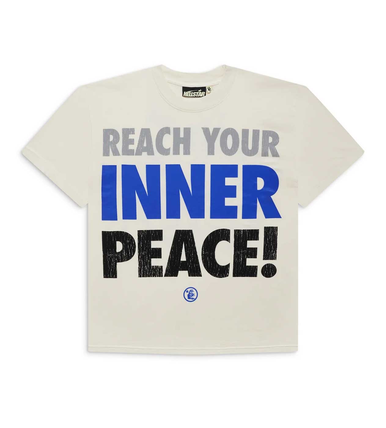 Hellstar Inner Peace Tee White/Blue front view