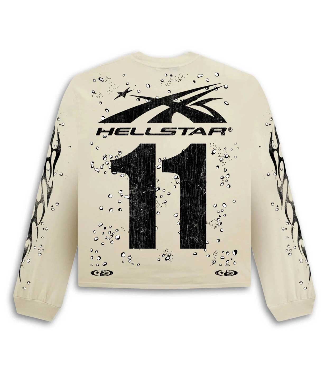 Hellstar Moto Cross L/S Tee Cream