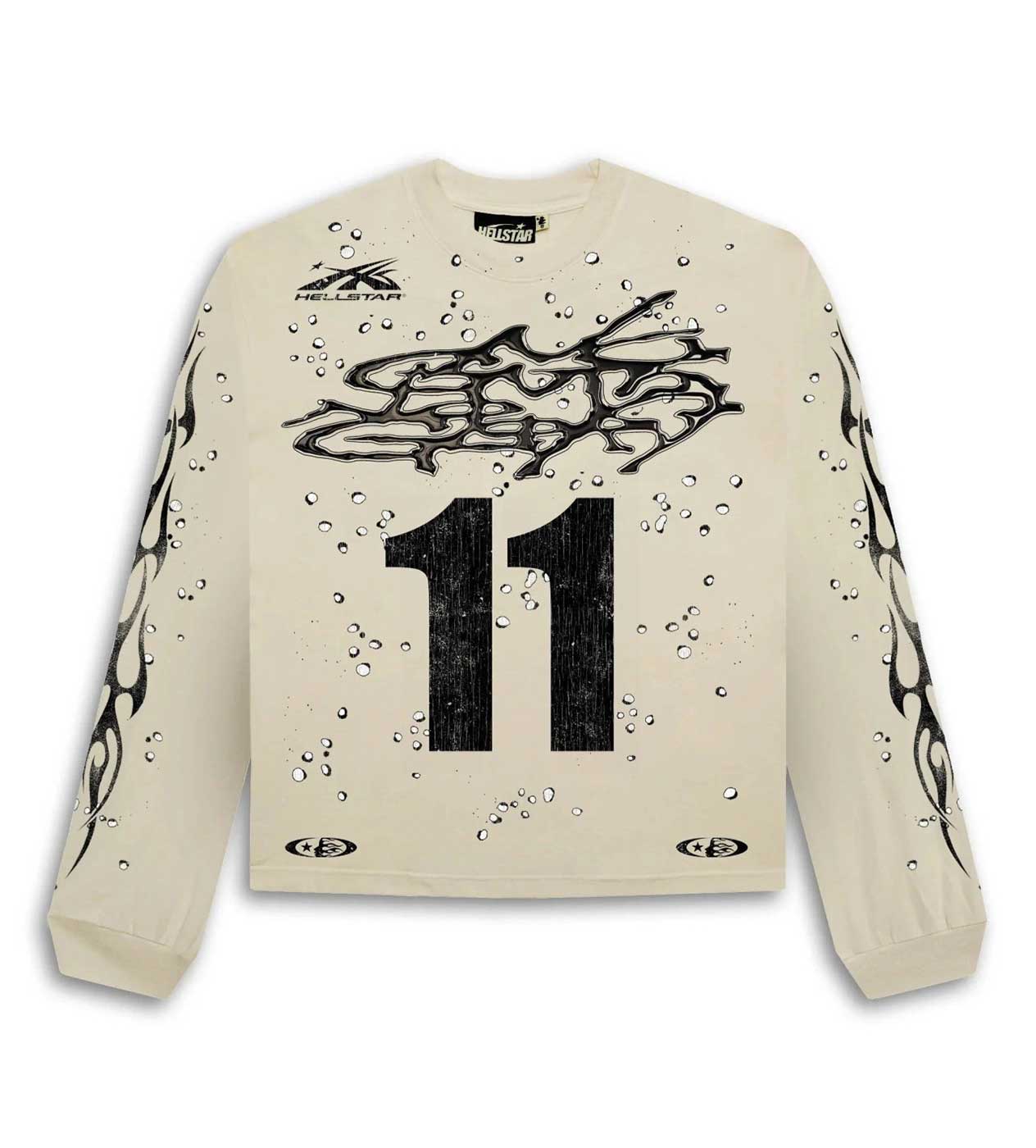 Hellstar Moto Cross L/S Tee Cream