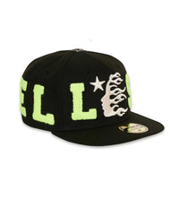 Hellstar OG Patch Fitted Trucker Hat Black/Green front left