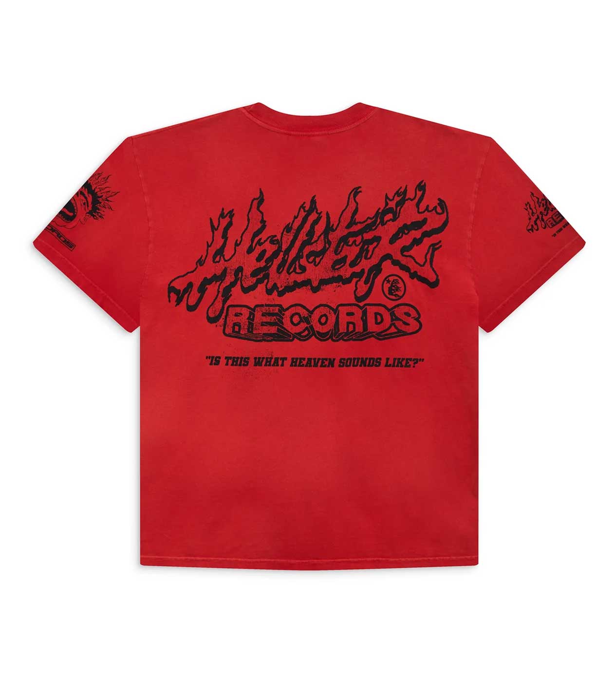 Hellstar Records Tee Red back view