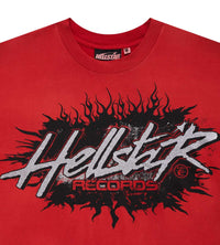 Hellstar Records Tee Red front detailed view