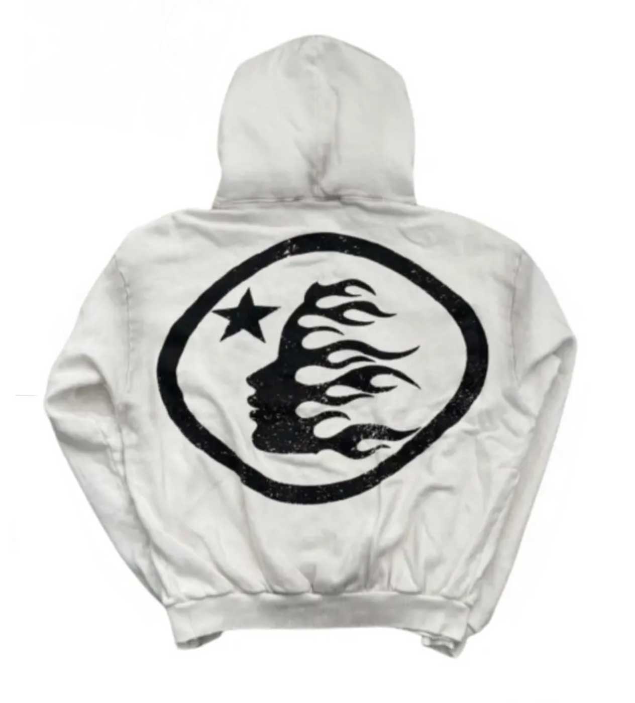 Hellstar *Unreleased* Records Flame Glitter Zip Up Hoodie back