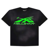 Hellstar Sport Logo Gel Tee Black/Green front