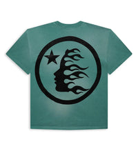 Hellstar Sport Logo Gel Tee Green front detailed view