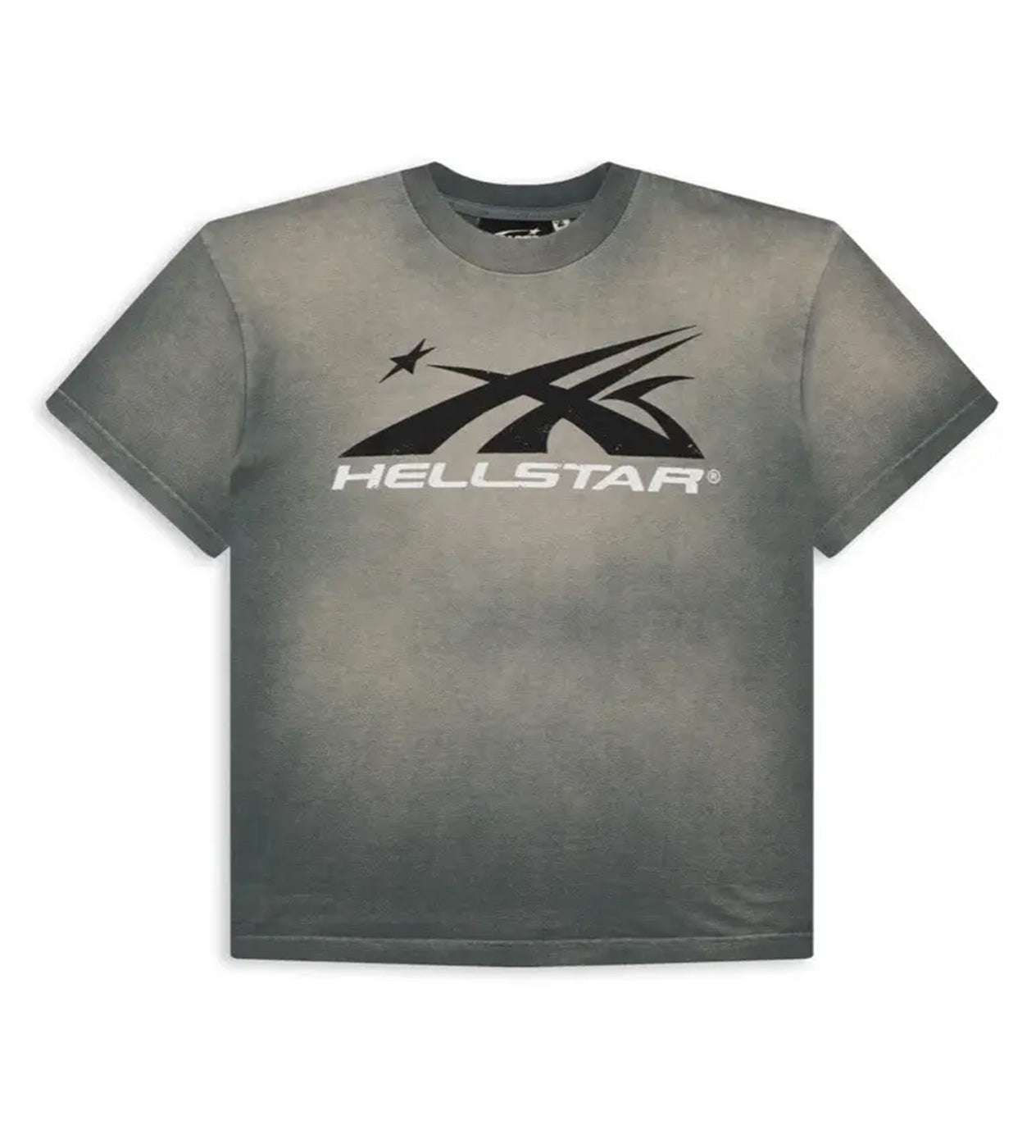 Hellstar Sport Logo Gel Tee Grey front view