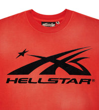 Hellstar Sport Logo Gel Tee Red front detailed view