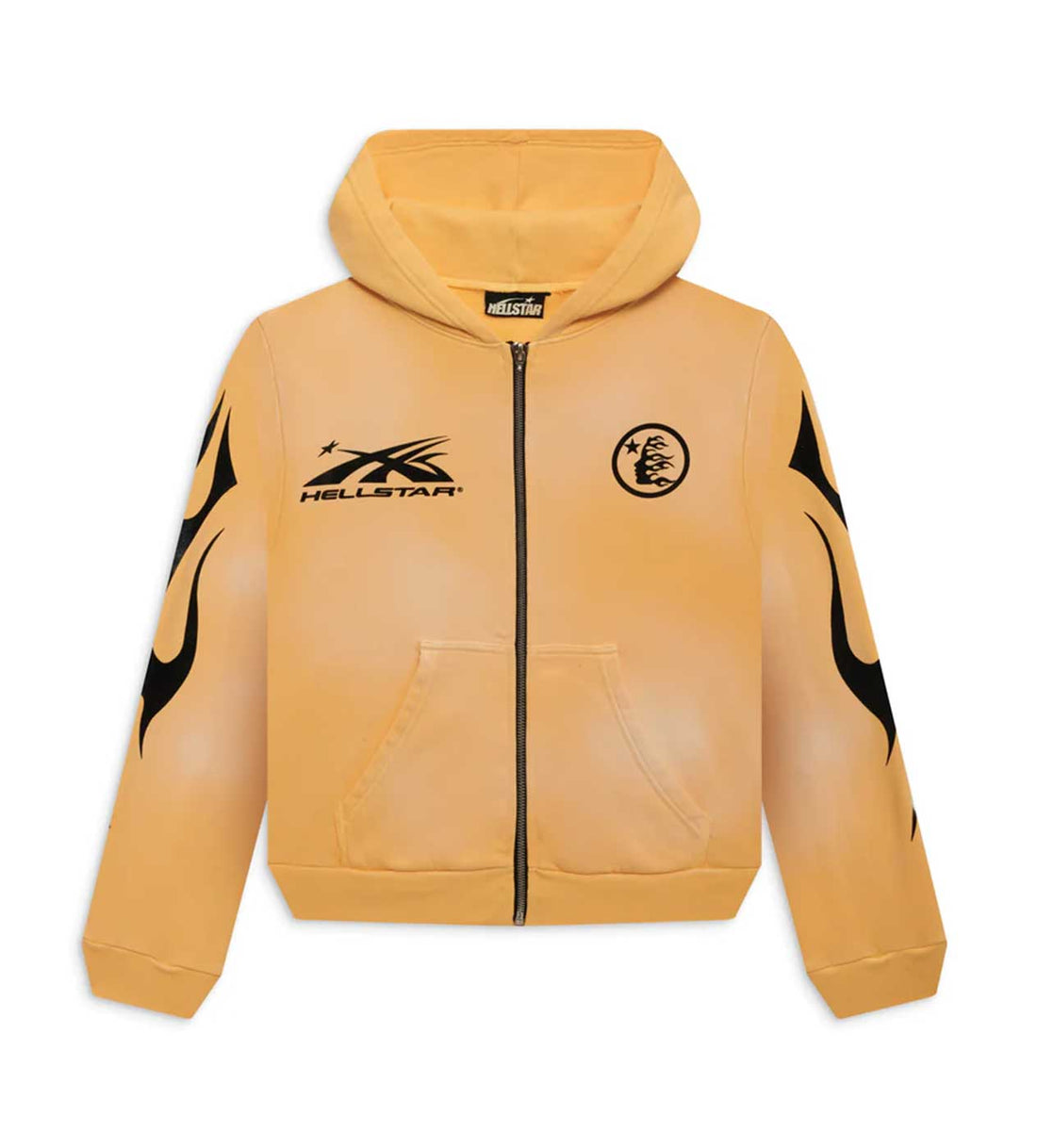 Hellstar Sports Sports Zip-Up Yellow Front View