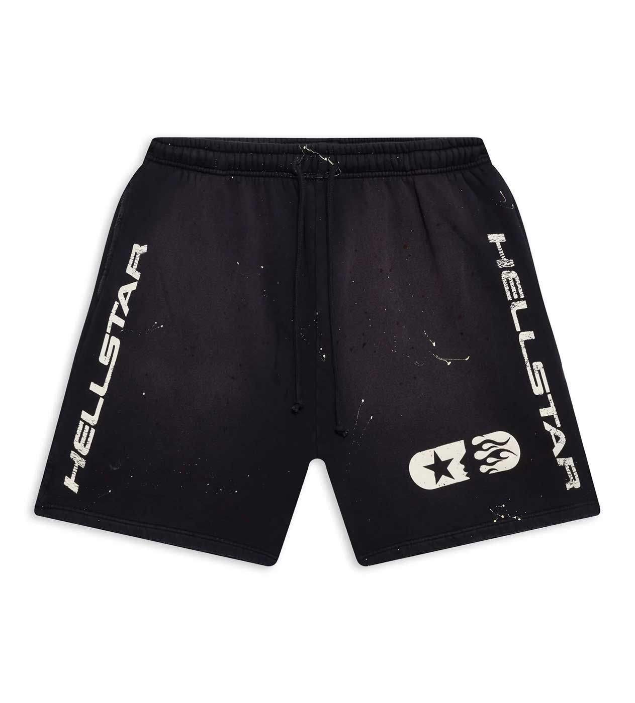 Hellstar Studios Black Sweat Shorts front view