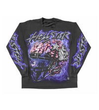 Product Image Of Hellstar Studios Brain Helmet Long Sleeve L/S Faded Black Back View