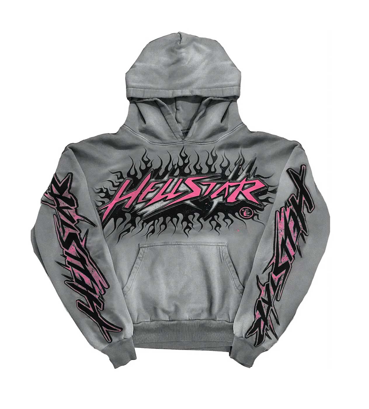 Hellstar Studios Future Flame Hoodie Grey/Pink – Restock AR