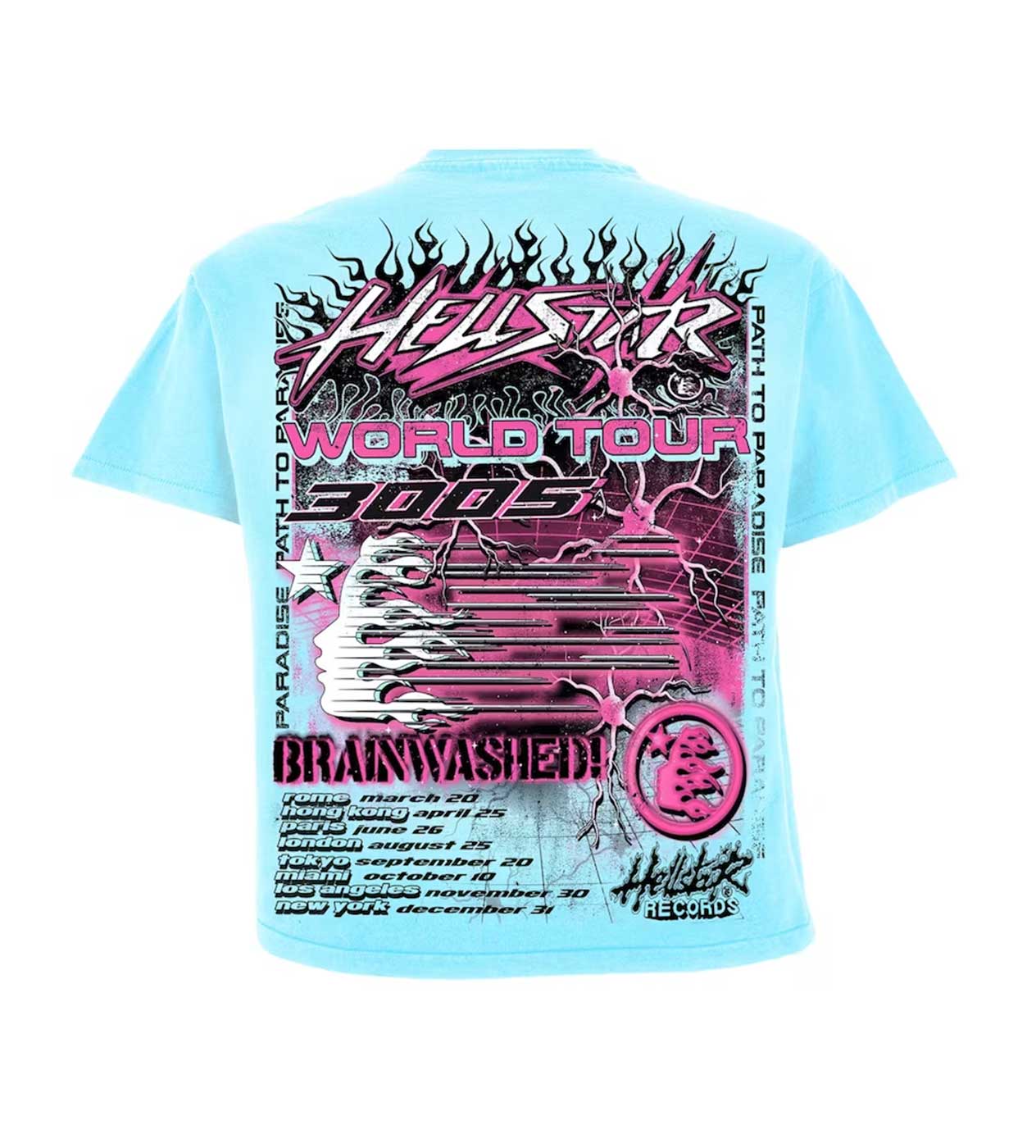 Hellstar Studios Neuron Tour Light Blue Tee Back View