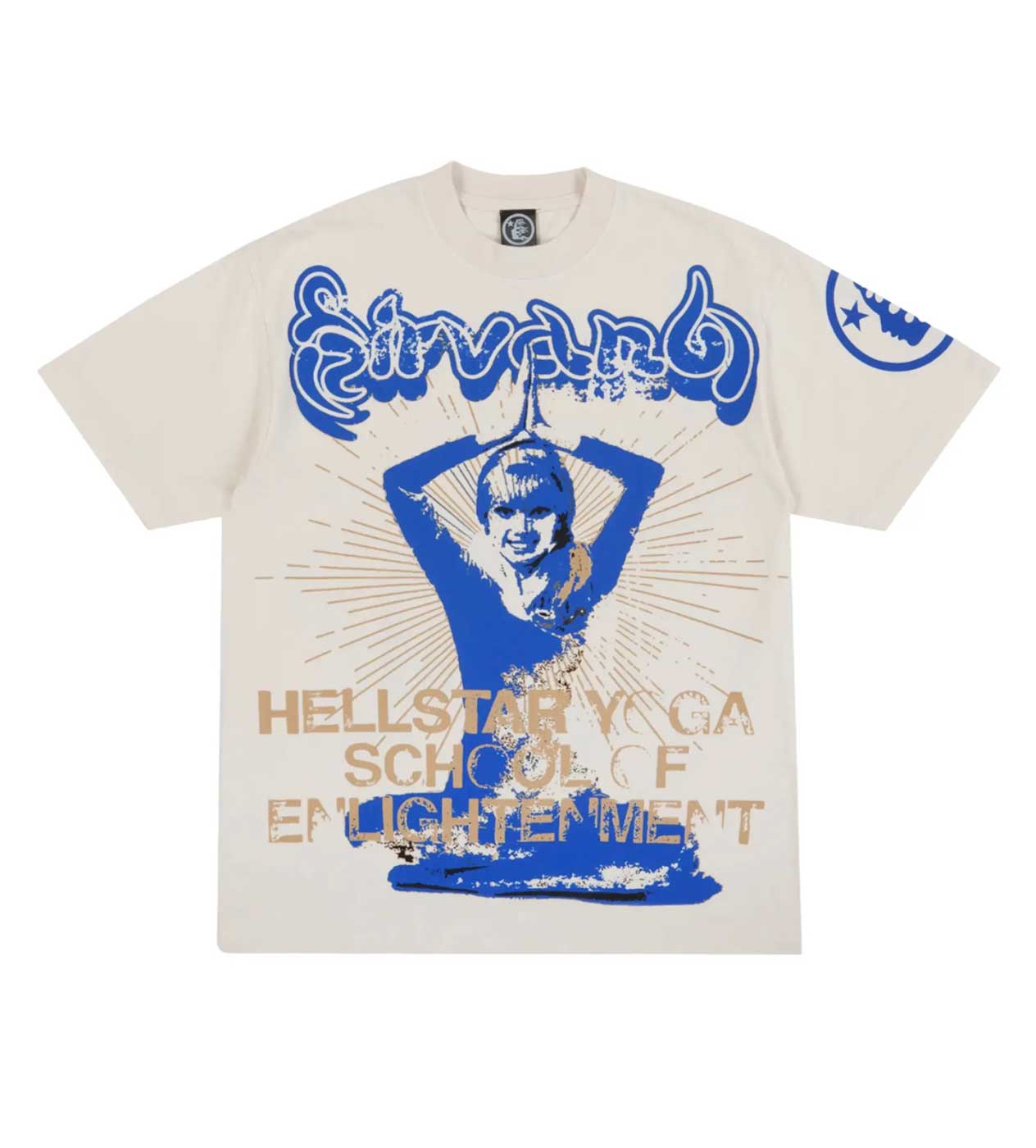 Hellstar Studios Yoga Cream Tee Front View