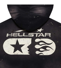 Hellstar Studios Zip Up Hoodie Black back view hoodie