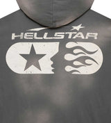 Hellstar Studios Zip Up Hoodie Grey back hoodie view