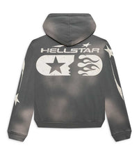 Hellstar Studios Zip Up Hoodie Grey back view