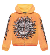 Hellstar Sun Zip Up Hoodie Yellow