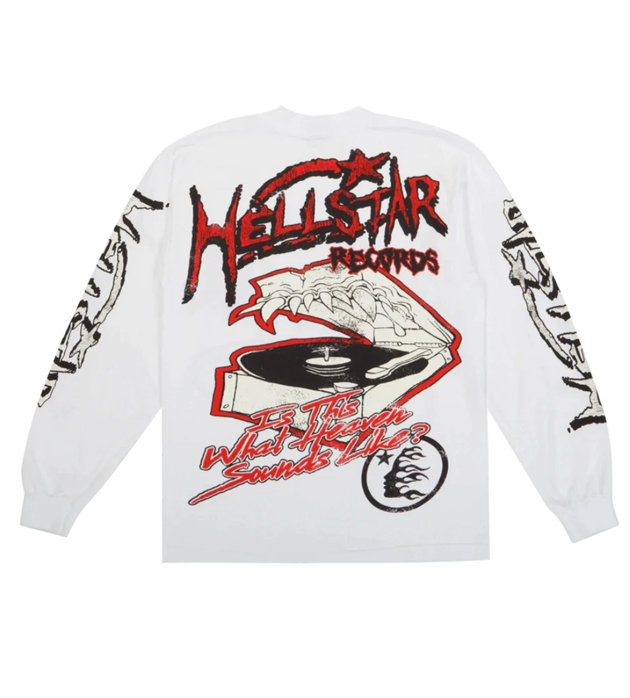 HELLSTAR Records 長袖 Tシャツ White○関送無料○ Hellstar Studios Records Long Sleeve L/S Tee White | Restock AR