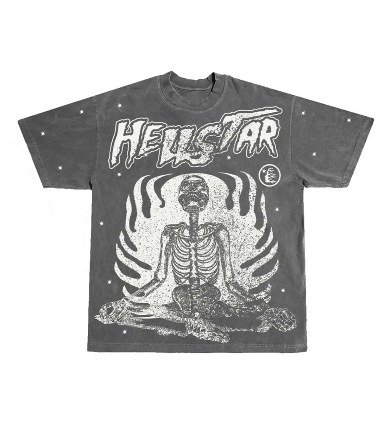 Hellstar Studio Inner Peace Dark Grey Tee Front View