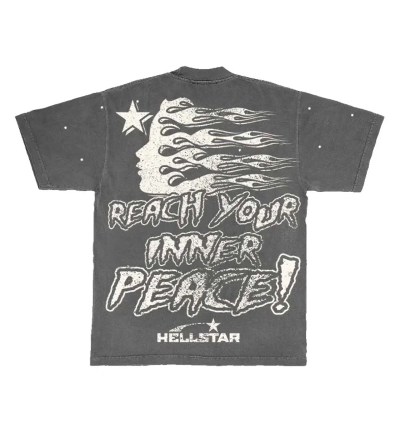 Hellstar Studio Inner Peace Dark Grey Tee Back View