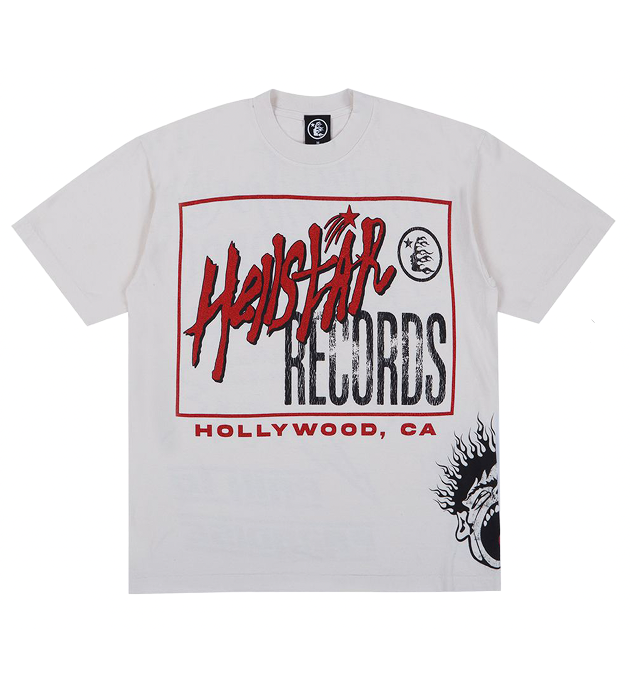 Hellstar Studios Records Tour Cream Tee, Front View