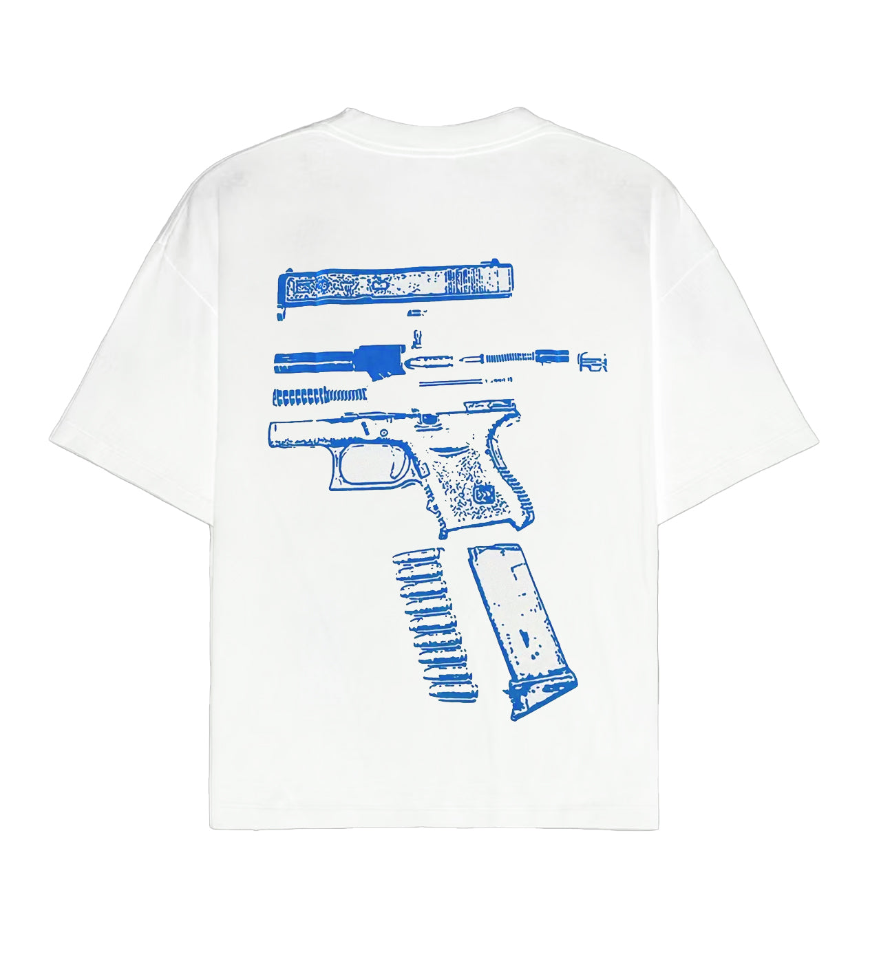 Kixkz Clothing In Glock We Trust Tee White/Blue