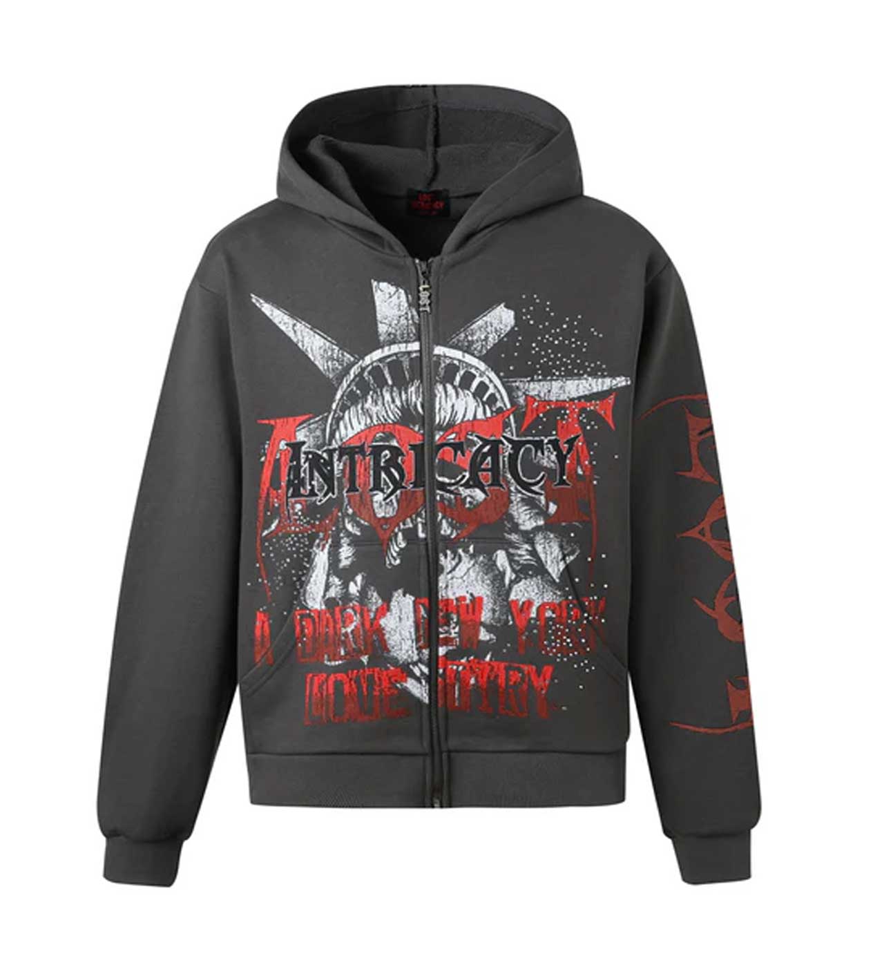 Lost Intricacy Dark City Zip Up front view