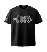 Lost Intricacy Engraved Rhinestone Tee Black front view