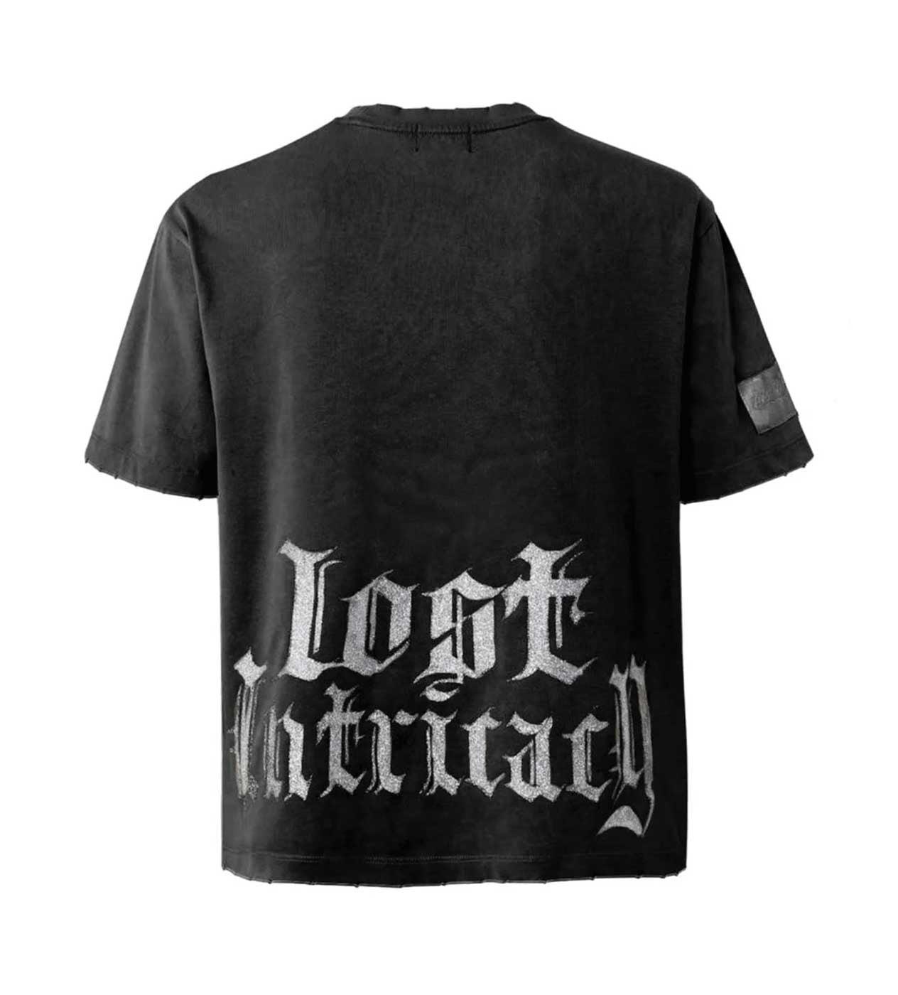 Lost Intricacy Engraved Rhinestone Tee Black – Restock AR