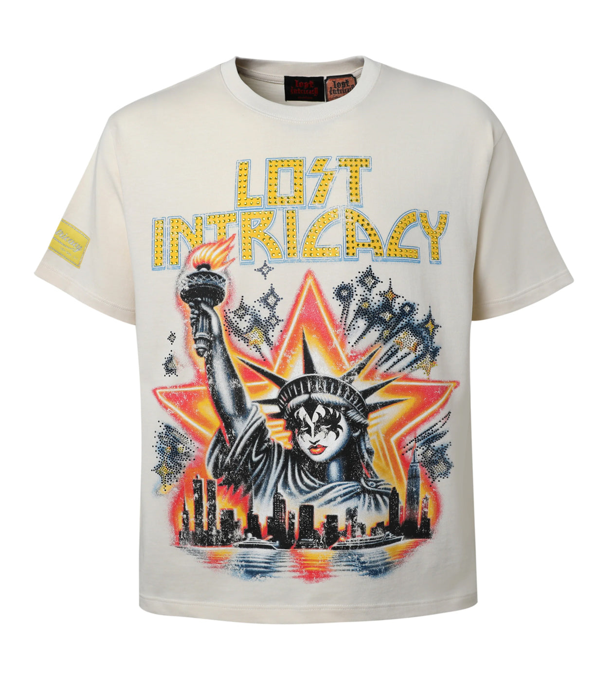 Lost Intricacy Kiss NYC Plain T-Shirt White