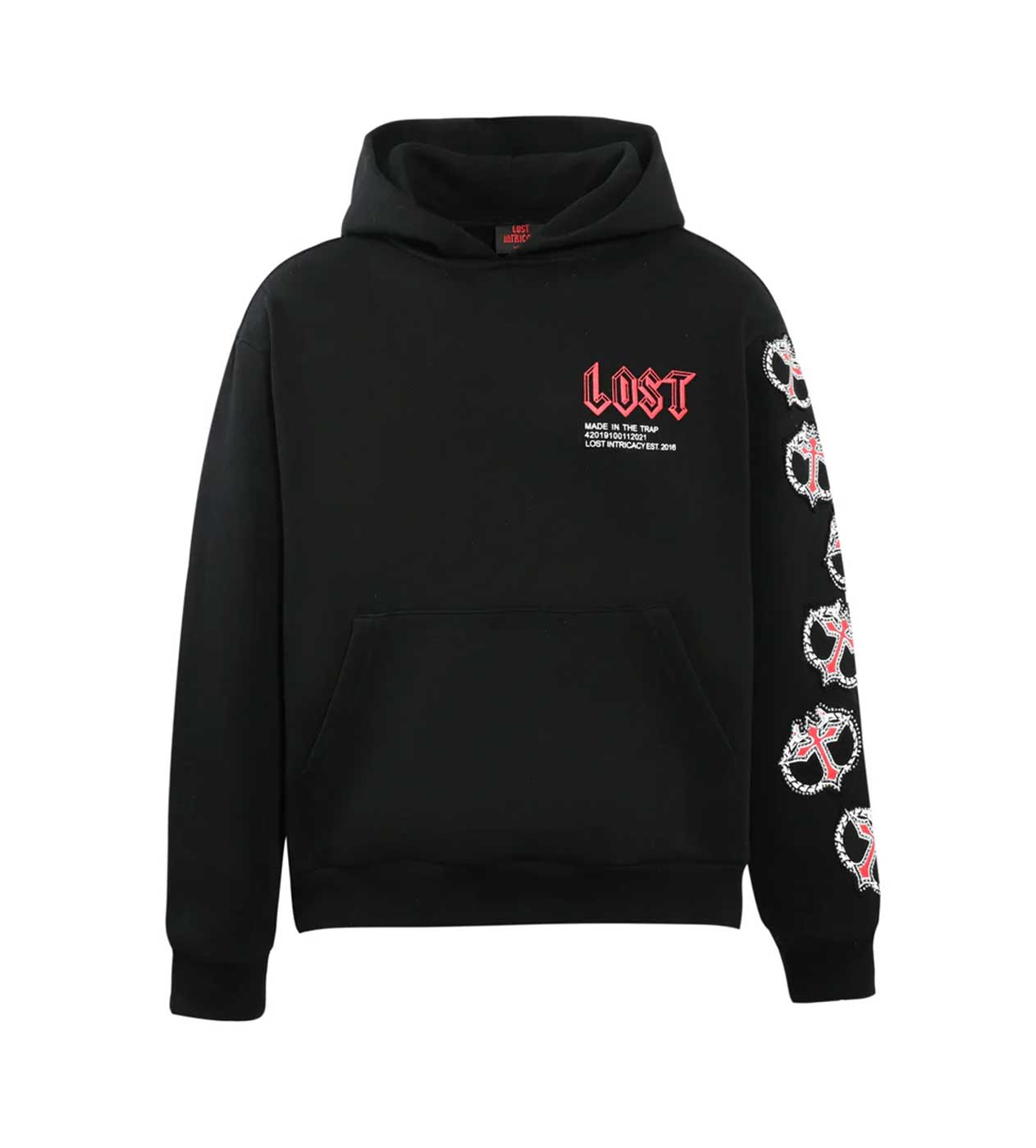 Lost Intricacy Mitt Hoodie Black/Red