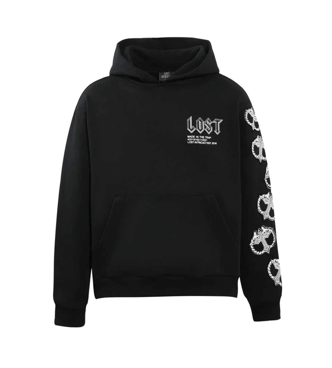 Lost Intricacy Mitt Hoodie Black/Red – Restock AR