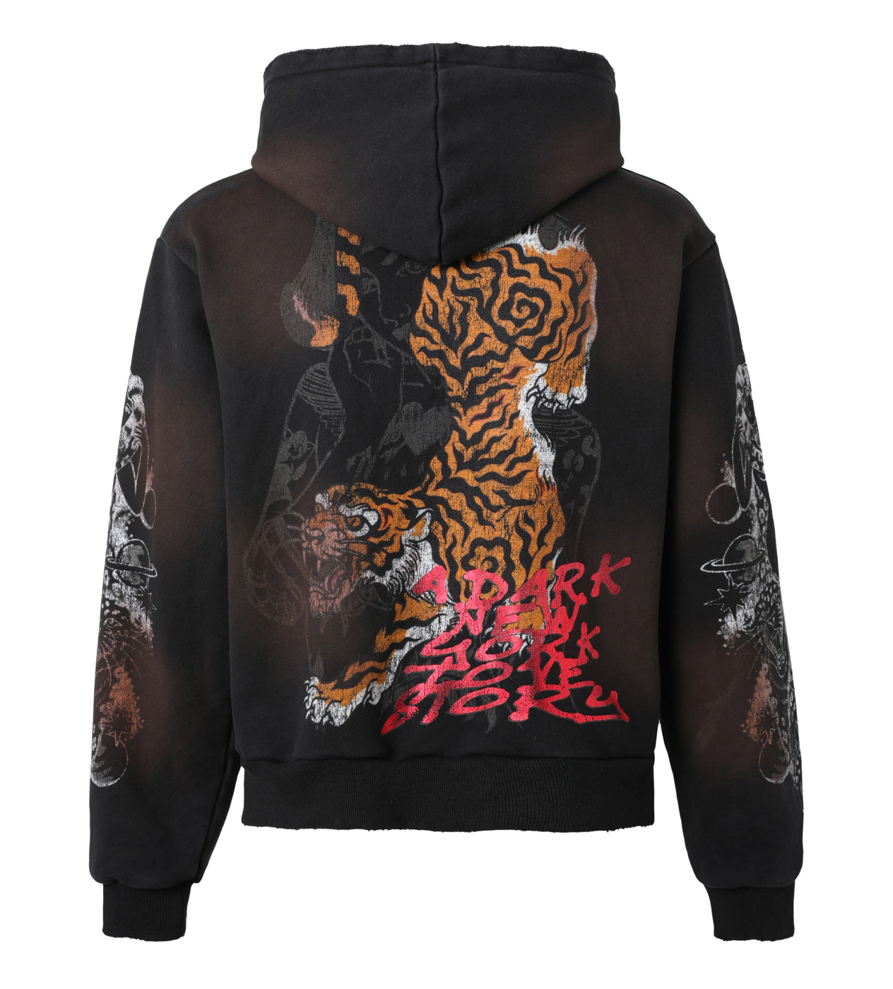 Lost Intricacy Twin Tiger Zip Up Hoodie Black – Restock AR