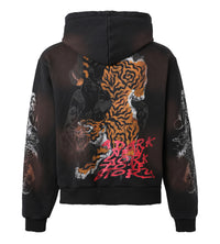Lost Intricacy Twin Tiger Zip Up Hoodie Black