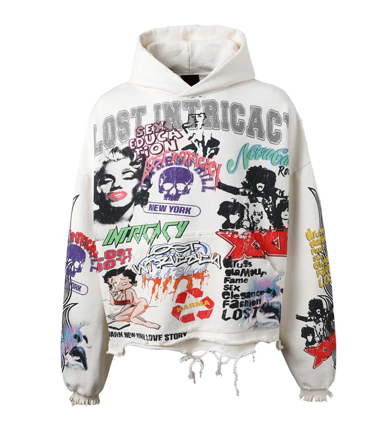Lost Intricacy University Hoodie Cream