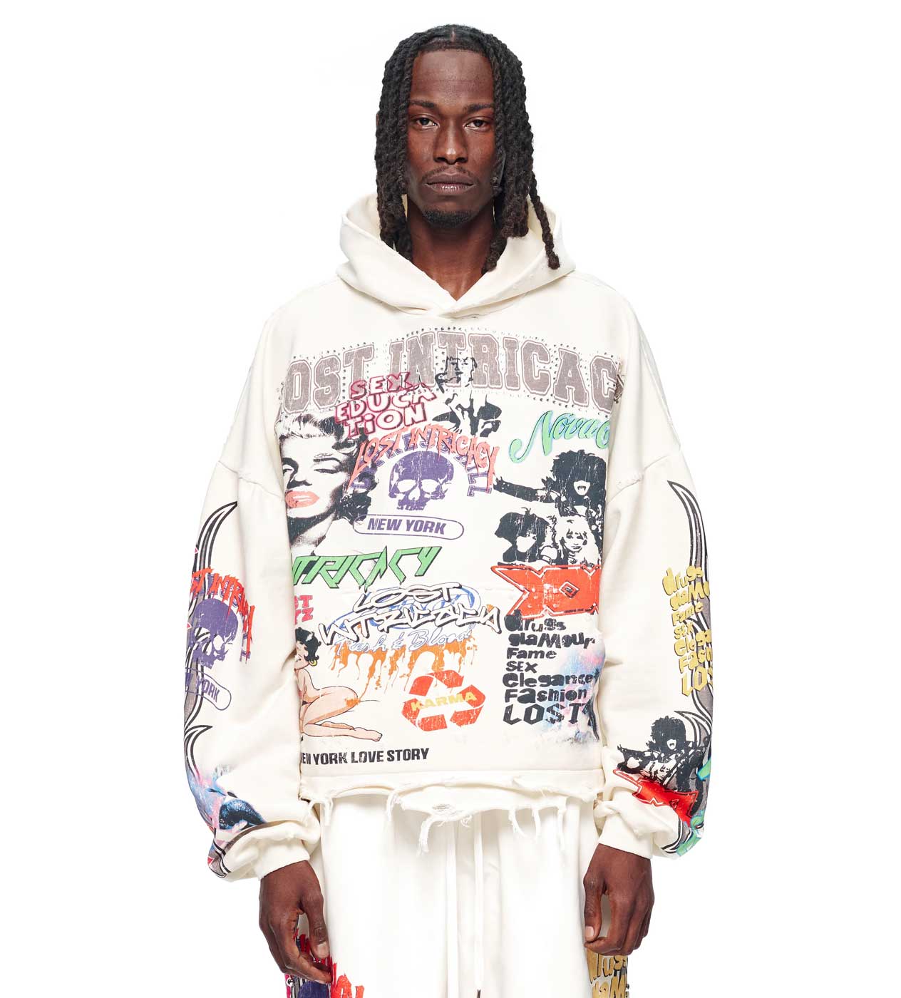 Lost Intricacy University Hoodie Cream