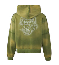 Lost Intricacy Zip-Up Hoodie Green