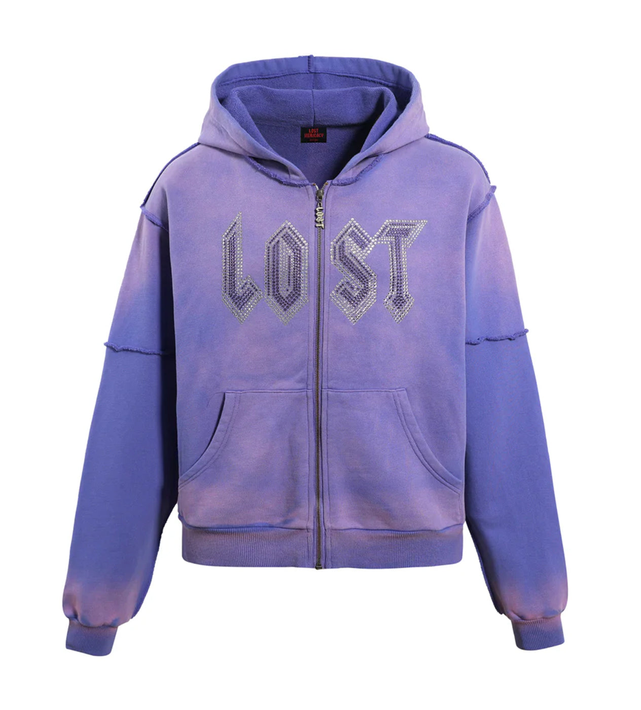 Lost Intricacy Zip-Up Hoodie Lavender