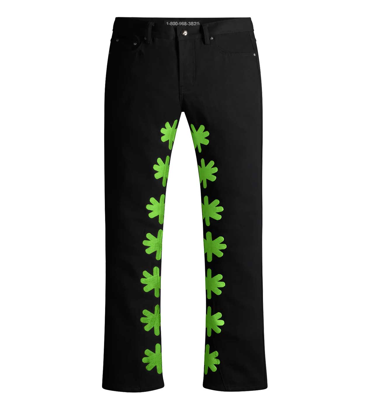 Lost Shdws Denim Pant Black/Green front view