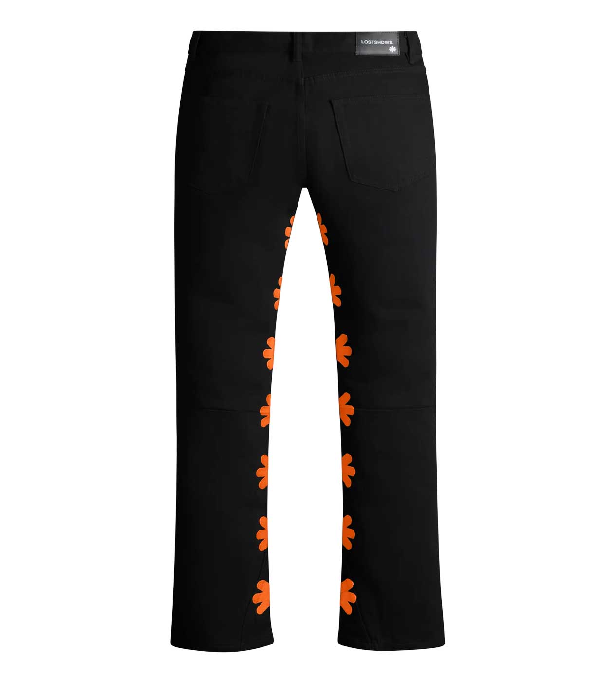 Lost shdws フレアデニム　30 Lost Shdws Denim Pant Black/Orange – Restock AR