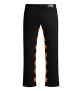 Lost Shdws Denim Pant Black/Orange back view