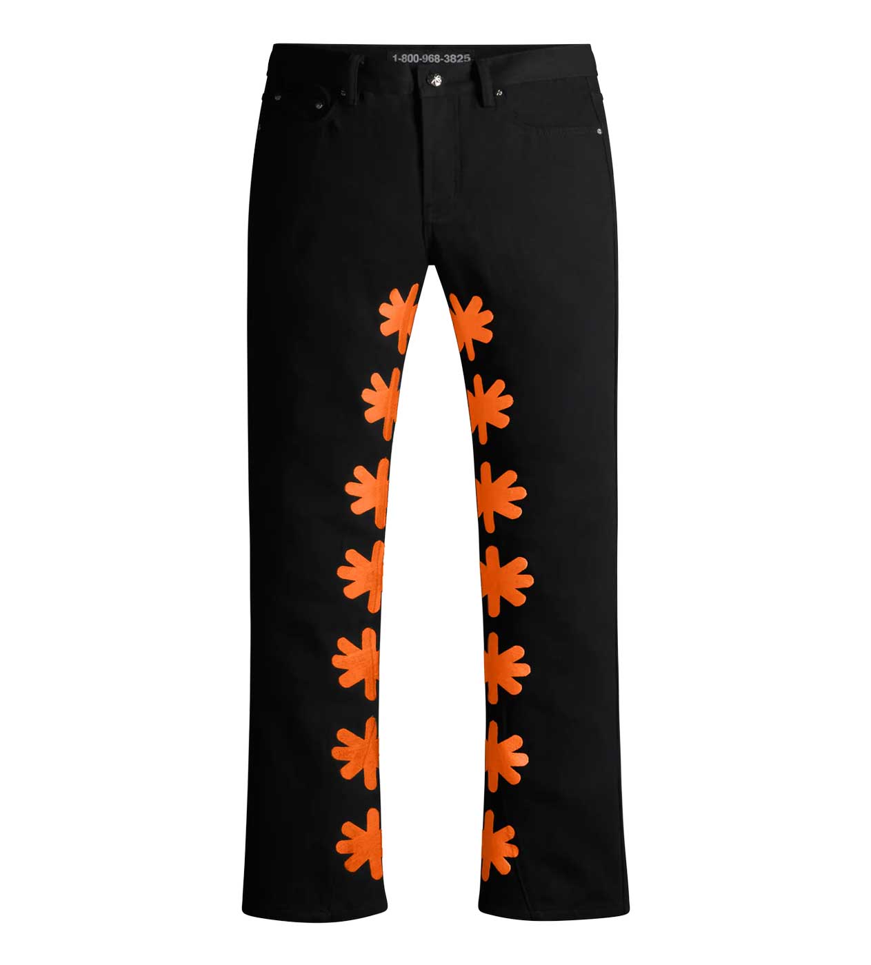 Lost Shdws Denim Pant Black/Orange front view