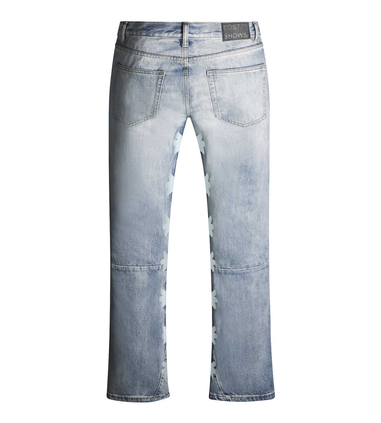 Lost Shdws Denim Pant Blue/White back view